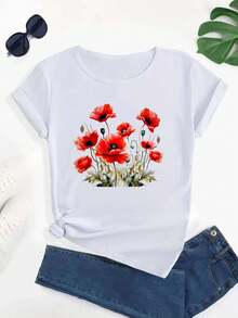 Women T-Shirts - 白色 - 查看 1