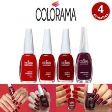 Kit 5 Esmaltes Tons Vermelhos Colorama Cremoso Esmalte Atacado - 4 Cor - Visão 1