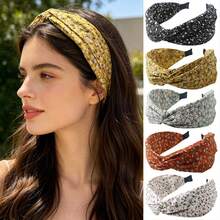 Handmade Rattan Woven Headband, Boho Style Wide Brim Straw Headband For Women, Knotted Top Hairband Hair Hoop - Multicolor - View 13