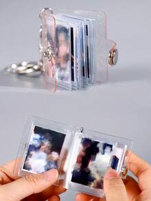 1 Inch Mini Keychain Photo Album, 1 Inch 2 Inch Photo ID Card Storage Book - A - View 8