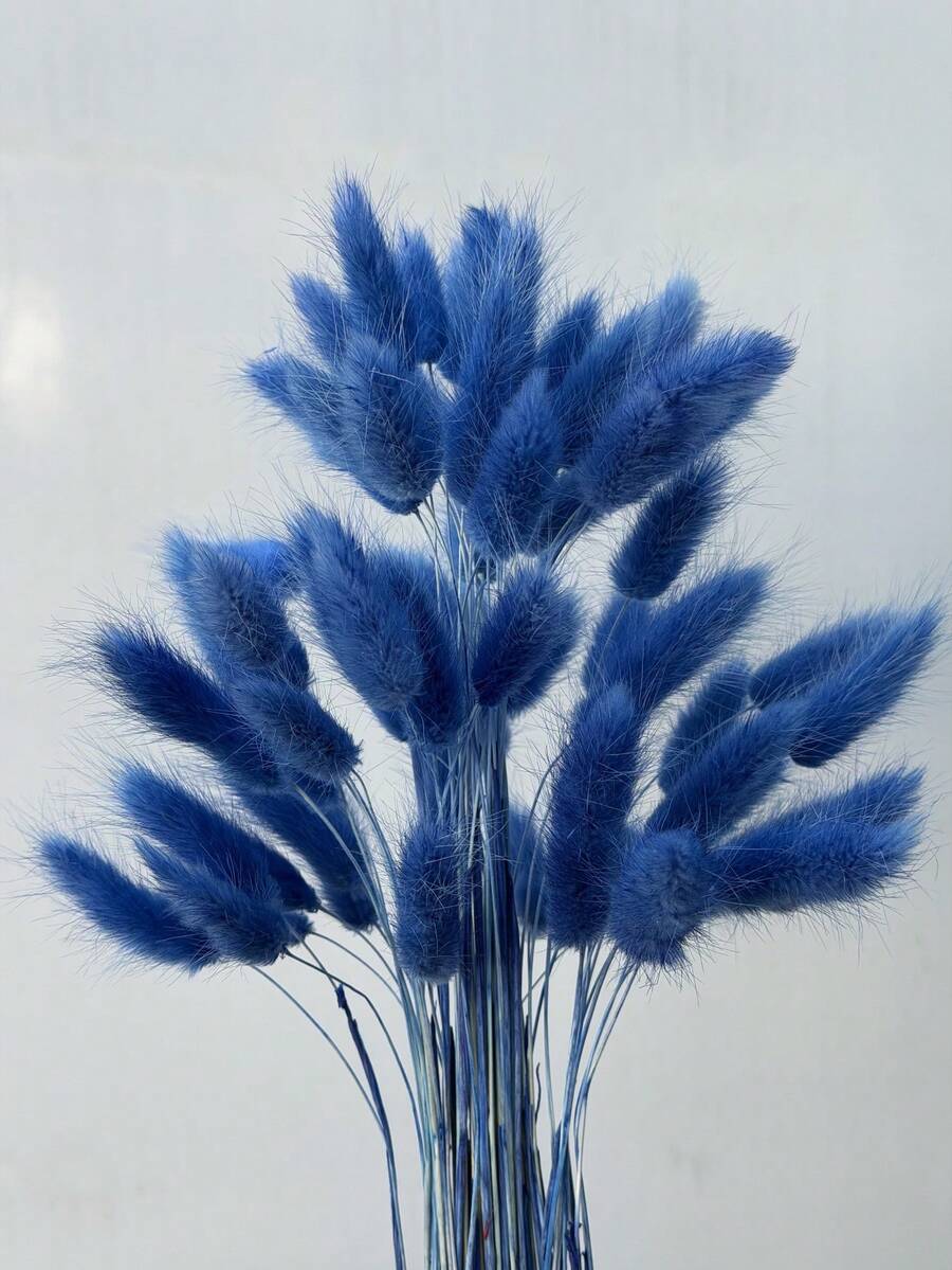30-240支 44cm 人造兔尾草,家居裝飾人造兔尾草莖,適用於波希米亞風格花藝布置、DIY手工藝、居家廚房與婚禮裝飾、聖誕裝飾、感恩節裝飾、DIY花環裝飾 - 深寶藍色兔尾草 - 查看 1
