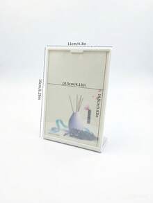 6個裝 4 X 6 英吋壓克力告示牌架，傾斜背板桌面傳單菜單展示架，婚禮桌號牌，家庭聚會，適用於商業、商店、餐廳 - 查看 2