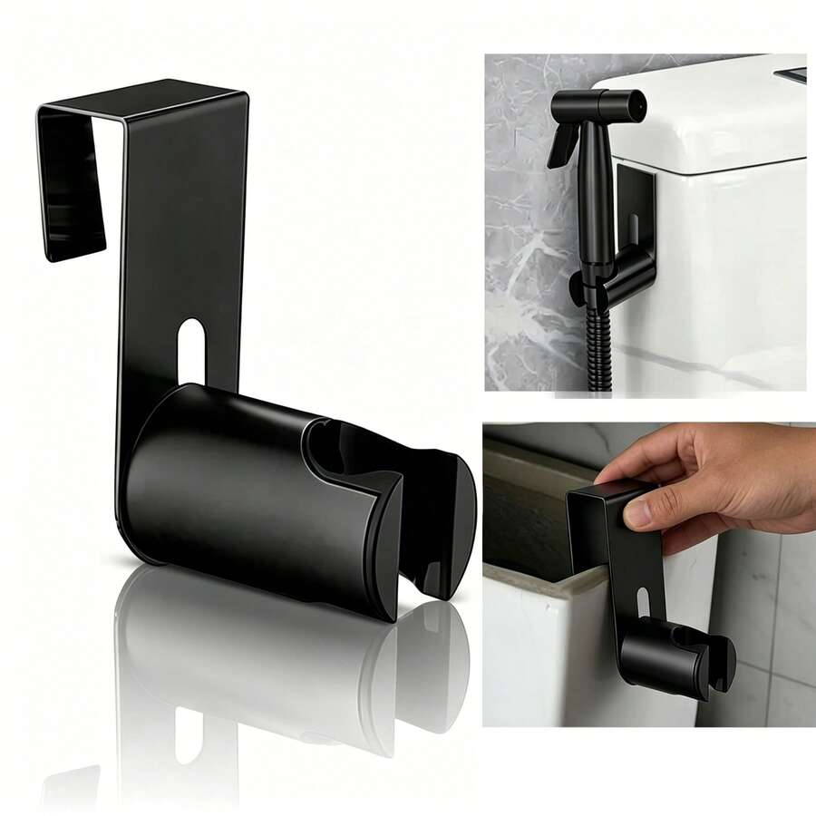 Drill-Free Toilet Sprayer Installation Bracket, Toilet Sprayer Holder Above Water Tank, Universal Bathroom Toilet Sprayer Bracket Suitable For RVs And Homes - Support - View 1