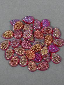 50入/包，大尺寸 13*18mm 淚滴形壓克力水鑽，鳳梨切面平底 AB 色水鑽，高品質多色壓克力水鑽，適用於 DIY 衣物配件 - 13*18mm 50pcs - 查看 13