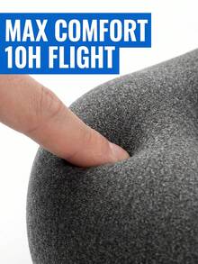 Travel Neck Pillows For Airplanes, Sleeping Essentials For Long Haul Flights, 360° Head Support, Car And Airplane Kit With Mesh Bag (Adult, Grey) - 彩色 - 查看 9