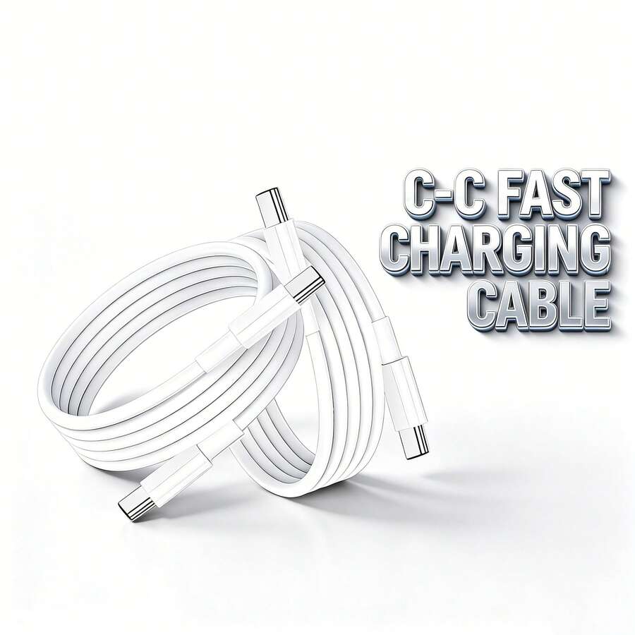 1/2/3入 6.6英尺/200公分 USB-C 轉 Type-C 快充線,高效能數據傳輸充電線,適用於手機 17 Pro Max/17 Pro/17 Plus/17/16/15/14/13/12/11/// 系列手機與電腦 - 查看 1
