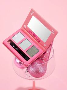Misslyn 1件 EYE Want It 3色眼影套組，附鏡子與刷具，啞光亮片閃粉高顯色，質地柔軟易暈染，Y2K派對海灘旅行妝容，新年禮物，情人節禮物 - 56 LEAF ME ALONE - 查看 9