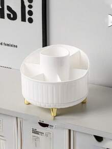 Rotating Makeup Brush Holder, Large Capacity Cosmetic Storage Box, Rotating Acrylic Makeup Organizer, Pen Holder, Jewelry Storage, Space-Saving Storage Basket, Storage Furniture, Cosmetic Display, Makeup Supplies, Bathroom, Travel, Vanity, Home Office Essential,Bedroom Room Decor,Back To School - Multicolor 1 - View 10
