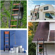 3.1M Portable Heavy Duty Multi-Purpose Metal Telescopic Ladder Extendable - 25B-wIN-uK-tGZT-3.1M - View 9