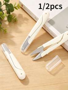 1/2 piezas Tijeras de resorte simples multifuncionales y prácticas, perfectas para costura DIY, manualidades de tela, confección de ropa y manualidades diarias, adecuadas para uso diario en oficina, escuela y hogar - Multicolor - Ver 1