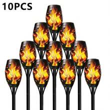 Realistic Flickering Flame Solar Lights, 2/6/10 Pcs LED Torch Style Lamps, Creative Landscape Decor Lights, Works As Underwater And Path Lights, Great For Patio, Lawn, Walkway, Yard And Backyard Outdoor Decoration - Warm Light - View 11