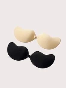 Lycra Fabric Mango Shaped Silicone Sticky Bra Lift Pads Invisible Seamless Backless & Strapless Push Up Bra For Daily Dress, Vacation,Wedding - Multicolor - View 13