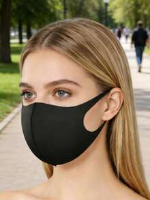 20/10/5/1 pieza Máscara facial de punto unisex para adultos, máscara de protección solar de seda de hielo, lavable y reutilizable, adecuada para el uso diario - Multicolor - Ver 5
