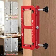 2 In 1 Hinge Drilling Fixture Combination Durable Door Frame Stable Locator Woodworking Installation Screws DIY Auxiliary Tools - Red - View 1