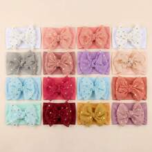 4pcs 0-4 Years Old Baby Girl Headbands, Bow Headbands Toddler Girls Spring Clothing, Baby Summer Clothing, Candy Color Ice Cream Color Headbands, Children Headbands, Children Accessories Celebration Day Anniversary Party Decoration, Children Gifts, Can Be Worn At Home Or Outdoors, Birthday Decoration, Photography Props - Multicolor - View 3