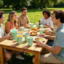 50/40/30/25/20/10/5pcs Paper Cups, Party Cups, Sage Green Paper Cups, Cold Drink Cups And Coffee Cups, Party Drinkware, Suitable For Birthday Parties, Weddings, Mother's Day - Light Green - View 4