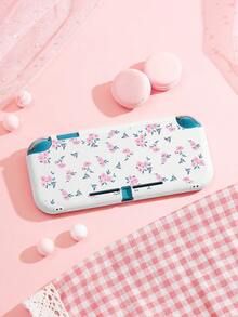 1pc Minimalist Elegant Gentle Style Pink Floral Pattern Switch2 (2025)/Switch NS/Switch OLED Compatible Game Console Accessory Set, Game Console Protective Case/Storage Bag/Dock Shell, TPU Soft Shell, Beautiful And Practical, Portable Stand, Portable Travel, Anti-Drop Anti-Scratch, Anti-Fouling, Fashion Romantic Gift - Multicolor - View 3