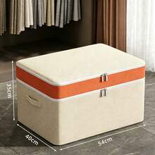 Large Capacity Foldable Dust-Proof Clothes Storage Bag, High-Quality Fabric Storage Container Organizer Basket, Suitable For Under-Bed Seasonal Clothes, Jeans, Coats, Quilts, Blankets, Pillows, Toys Space-Saving Storage, Perfect For Bedroom Closet Organization, Home Room Decor Bedroom Accessories - Multicolor - View 12