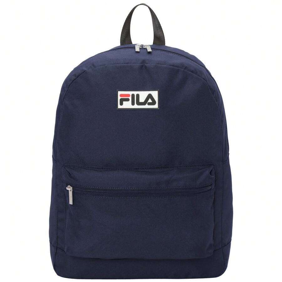 FILA حقيبة ظهر للكمبيوتر المحمول للجنسين، حقيبة ظهر للكمبيوتر المحمول Pieve، 100% بوليستر، أزرق داكن، حجرة رئيسية مع كم مبطن، جيب أمامي بسحاب وأحزمة كتف مبطنة - أزرق بحري - مشاهدة 1