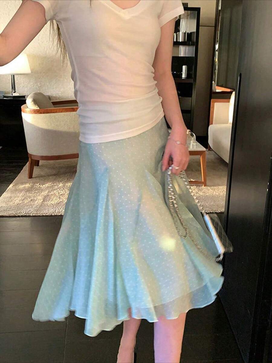 Women Skirts - Mint Green - View 1