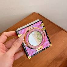 1pc Popular Cute Mirror Foldable Phone Case, Fashionable Phone Cover, Premium Feel, Suitable As Birthday Gift Or Giveaway Gift, Compatible With Samsung Galaxy Z Flip7 Galaxy Z Flip7 FE Galaxy Z Flip6 Galaxy Z Flip5 - Multicolor - View 11