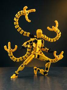 Cyberpunk robot-tentakel actionfigur samlarleksak, rörliga leder, posbar skrivbordsdekoration, lämplig för tonåringar och vuxna, julklapp, påskpresent, sci-fi-prydnad för spelrum - Multifärgad - Visa 1
