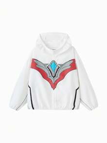 Balabala Ultraman Boys UPF50+ Sun Protection Jacket Cooling Hooded Coat - White Tone - View 1