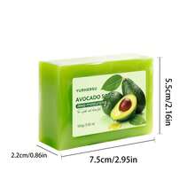 Avocado Soap, Avocado Essence Deep Moisturizing, Repairing Roughness, Improving Elasticity, Fine Foam Gentle Cleansing, Suitable For Face And Body Wash, Unisex 100g - Avocado - View 8