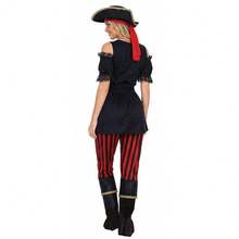 Caribbean Pirate Role Play Costume Set For Women, Captain Jack Style, Adult Halloween Party Outfit - Multicolor - View 8