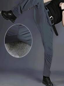 Waterproof Tactical Trousers With 10 Pockets, Deep Double Pockets And Small Front Pockets - Grey - View 5