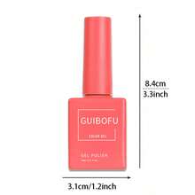 GUIBOFU 3件組珊瑚橘紅色凝膠指甲油套裝,15ml UV LED 浸泡式彩色凝膠指甲油組,配色瓶裝,日落暖色調系列,適用於節日美甲藝術 - 彩色 - 查看 10