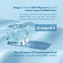 Petfelix 寵物冷卻墊，耐刮耐污 QMAX>0.5，適用於 10 磅以下特小型犬與小型貓，狗狗自冷卻墊，無需水或電，藍色 - 彩色 - 查看 3