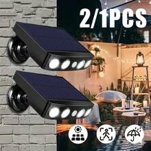 2/1pc Outdoor Solar Ultra-Bright Wall Lamp - Smart Sensor With IP65 Water Resistance, 3 Adjustable Lighting Modes, 2000LM, 180° Ultra-Wide Angle Lighting. Suitable For Garden, Porch, Patio, Garage, And Garden Lighting. The Perfect Gift For Friends. - 戶外壁燈 - 查看 1