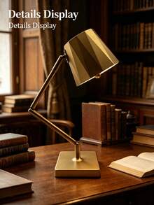 1pc Vintage Adjustable Desk Lamp, 3 Color Temperatures, USB Rechargeable, Adjustable Brightness, Touch Control, Suitable For Bedroom, Office Or Study - Multicolor - View 10