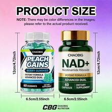 BBL Gummies For Butt, NAD+Gummies, And Weight Gainer For Women Are Herbal-Blend Gummy Candies That Promote Chest And Hip Enhancement, Suitable For Women'S Daily Fitness Figure-Shaping Needs, With 60pcs Per Pack.Packaging May Vary - NAD(Hot Sale 5 Pcs) - 查看 7
