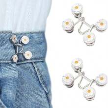 2/4/6/8Sets Nail-Free Metal Jeans Button Snaps Detachable Pants Clips Buttons Pins DIY Waist Tightener Clothing Buckles Sewing Tools - Multicolor - View 24
