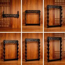 Multi-Layer Wall Mounted Katana Knife Shelf Support Wooden Samurai Sabre Real Size Japanese Katana Storage Rack Organizer Damascus Sword Stand Holder Display Home Decoration Accessories - Black - View 2