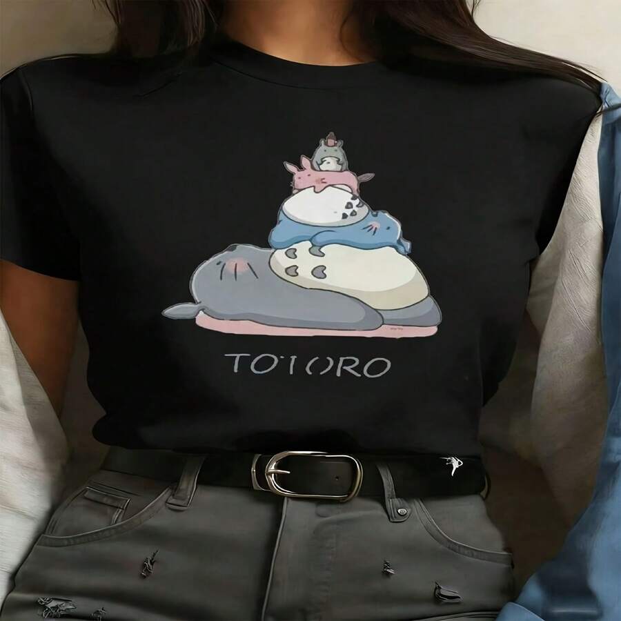 Women T-Shirts - Black 445 - View 1