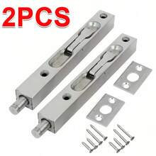 2 Packs 6" Door Bolt Lock Flush Bolt Latch Lock Concealed Door Security - A - View 2