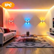 1 قطعة مصباح حائط بتصميم عين القطة ثنائي الحدقة RGB متغير الألوان، مفعل بمستشعر ذكي، تركيب مغناطيسي بدون ثقب، مناسب لديكور المنزل/خلق الأجواء، خيار هدية مثالي للعطلات - RGB - مشاهدة 2