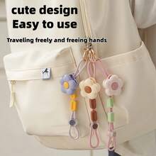 1pc Cute Flower Hat Clip, Anti-Loss Portable Elastic Rope Hat Hook, Versatile Sweet Aesthetic Backpack Handbag Pendant, Travel Essentials, Outdoor Sports, Beach Vacation, Summer Gift For Women, Mom, Girls, Hiking Camping Accessory - View 7