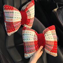 1PCS Lovely Design Car Headrest Pillow. Soft, Supportive, And Eye-Catching, Ideal For Making Your Drive More Comfortable. - 藍色花朵頭枕 - 查看 7