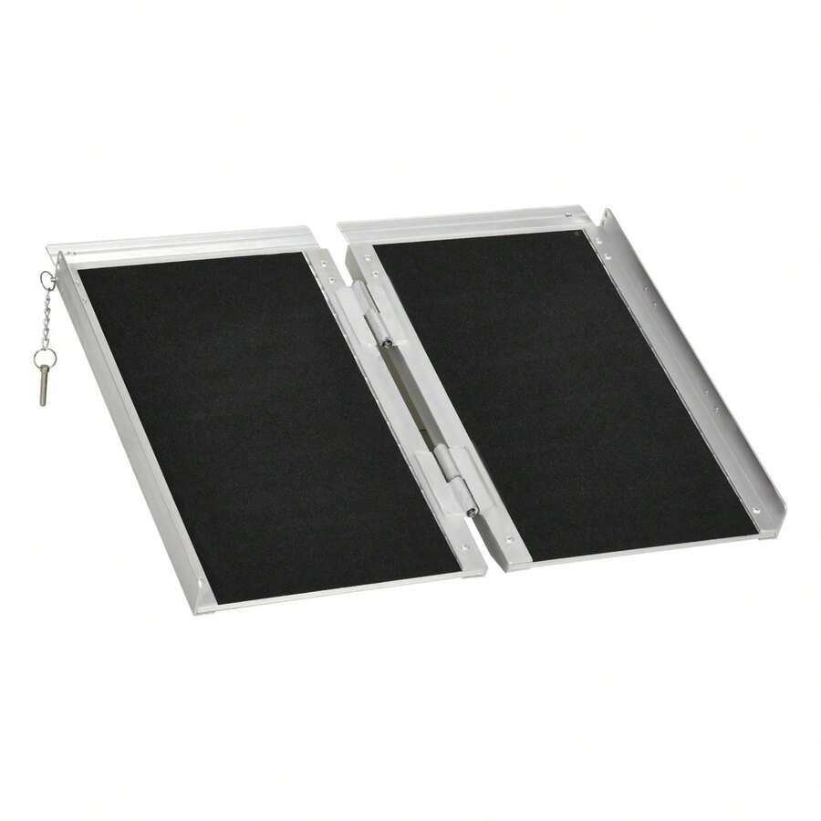 2ft Aluminum Wheelchair Ramp - Portable Mobility Ramp For Scooters, Wheelchairs & Bikes - 594lbs Capacity - Lightweight Folding Ramp For Doorways - Multicolor - View 1