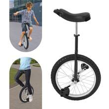 18 Inch Wheel Outdoor Unicycle, Height Adjustable Unicycle, 28.74-33.46In Tall One Wheel Bike For Adults, 143.3-165.35Lbs Load Bearing Capacity (Black, 18 Inch) - Black - View 5