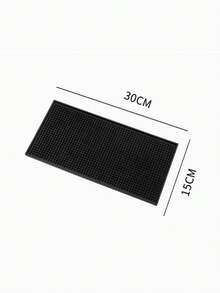 Bar Drain Mat, Coffee Bar Mat Soft Rubber Kitchen Heat Insulation Mat, PVC Material - Black - View 5
