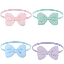 4pcs Macaron Pastel Color Padded Bow Tie Collar Set, 3pcs Earth Tone Neutral Padded Bow Tie Collar Set, Adjustable Pet Neck Band For Cats & Dogs, Cute Variety Pack - Multicolor - View 13