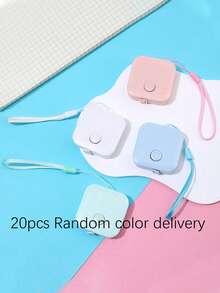 Cinta métrica portátil mini 150cm/60in retráctil con cordón, cinta de medir de bolsillo color macaron para estudiante, escuela, oficina, hogar, costura y medición corporal - Multicolor - Ver 18