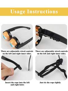 1pc Adjustable Elastic Band Cute Glowing Glasses, ABS Material Fun Glasses, Suitable For Adults And Teens, Perfect Choice For Halloween, Birthday, Holiday Costume Party And Other Occasions - Multicolor - View 10