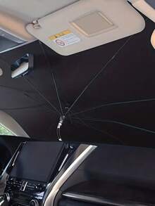 1個可折疊防紫外線汽車擋風玻璃遮陽傘 - 隔熱與防護 - 可折疊汽車擋風玻璃遮陽板 - 前窗極致防紫外線與隔熱 - 耐用汽車遮陽傘 - A - 查看 3