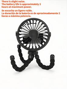 1pc Rechargeable Octopus Shaped Handheld Fan, Suitable For Home, Commute, Outdoor, Cycling, Adults & Kids, Portable Multi-Function With Tripod, Battery Capacity: 500mAh (Tripod Is Fragile, Please Do Not Twist Excessively) - Multicolor - View 13